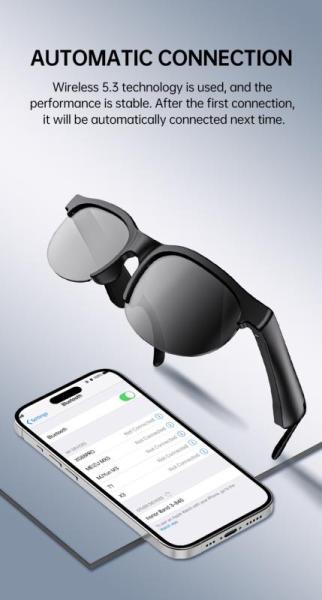 Smart Audio Glasses with Bluetooth – Wireless Music, Calls & Voice Assistant | Stylish Sunglasses