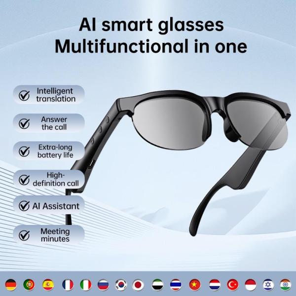 Smart Audio Glasses with Bluetooth – Wireless Music, Calls & Voice Assistant | Stylish Sunglasses