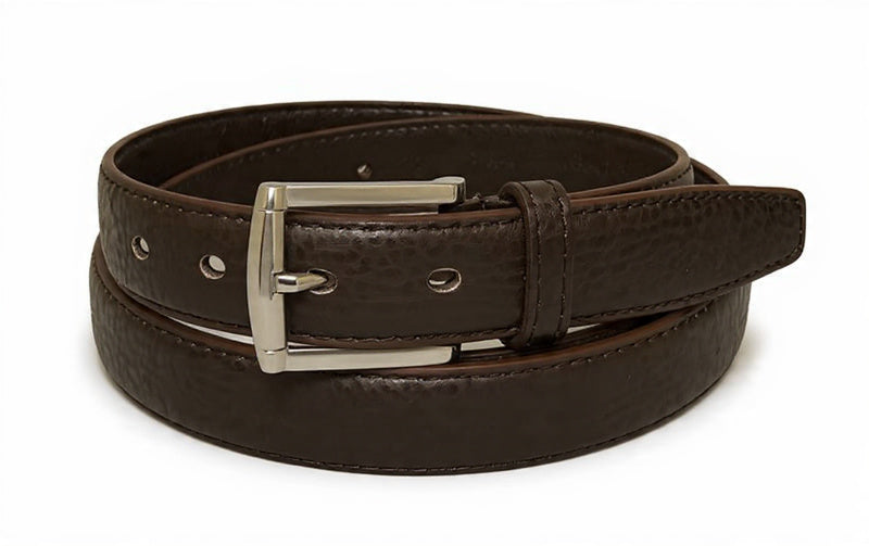 Men's Brown PU Leather Belt for Jeans – Casual & Business Dress Belt Adjustable Size Durable Metal Buckle