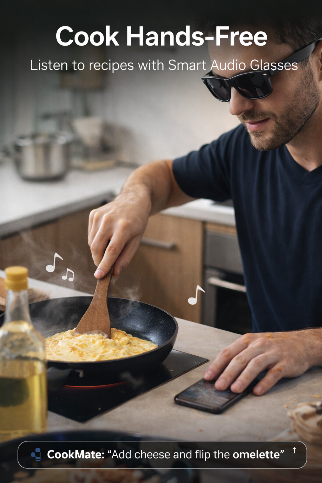 Smart Audio Glasses with Bluetooth – Wireless Music, Calls & Voice Assistant | Stylish Sunglasses