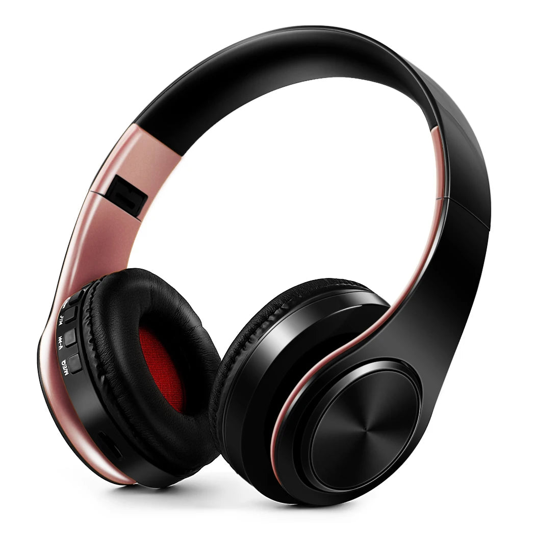 Wireless Bluetooth 5.3 Over-Ear Headphones with Mic & 20-Hour Playtime