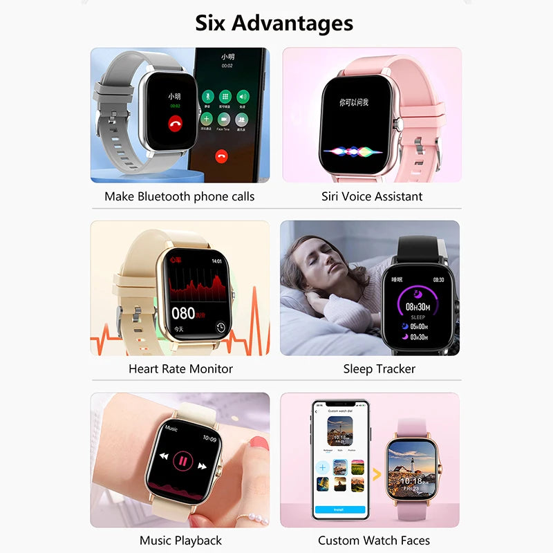 1.83" Smart Watch for Men & Women – Bluetooth Calls, Fitness Tracker, Heart Rate & Sleep Monitor, Waterproof