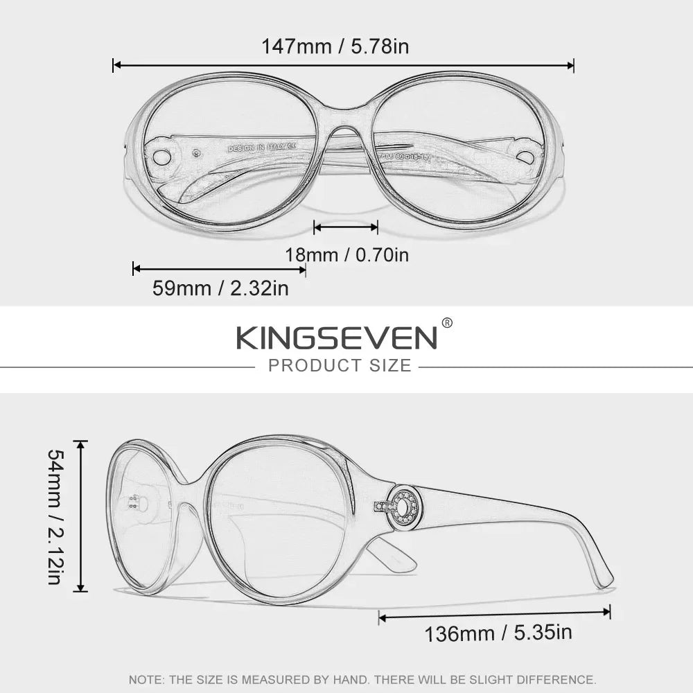 KINGSEVEN Luxury Women's Oval Polarized Sunglasses – UV400 Outdoor Driving & Travel Eyewear
