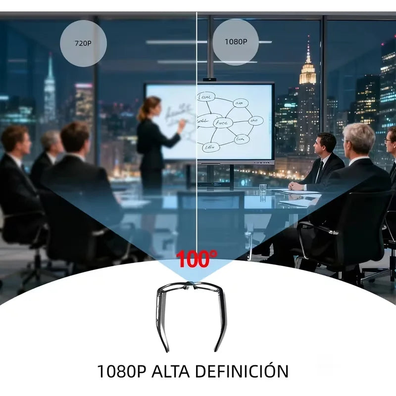 AI Smart Glasses with 1080P Camera, ChatGPT Assistant, Translation & Bluetooth