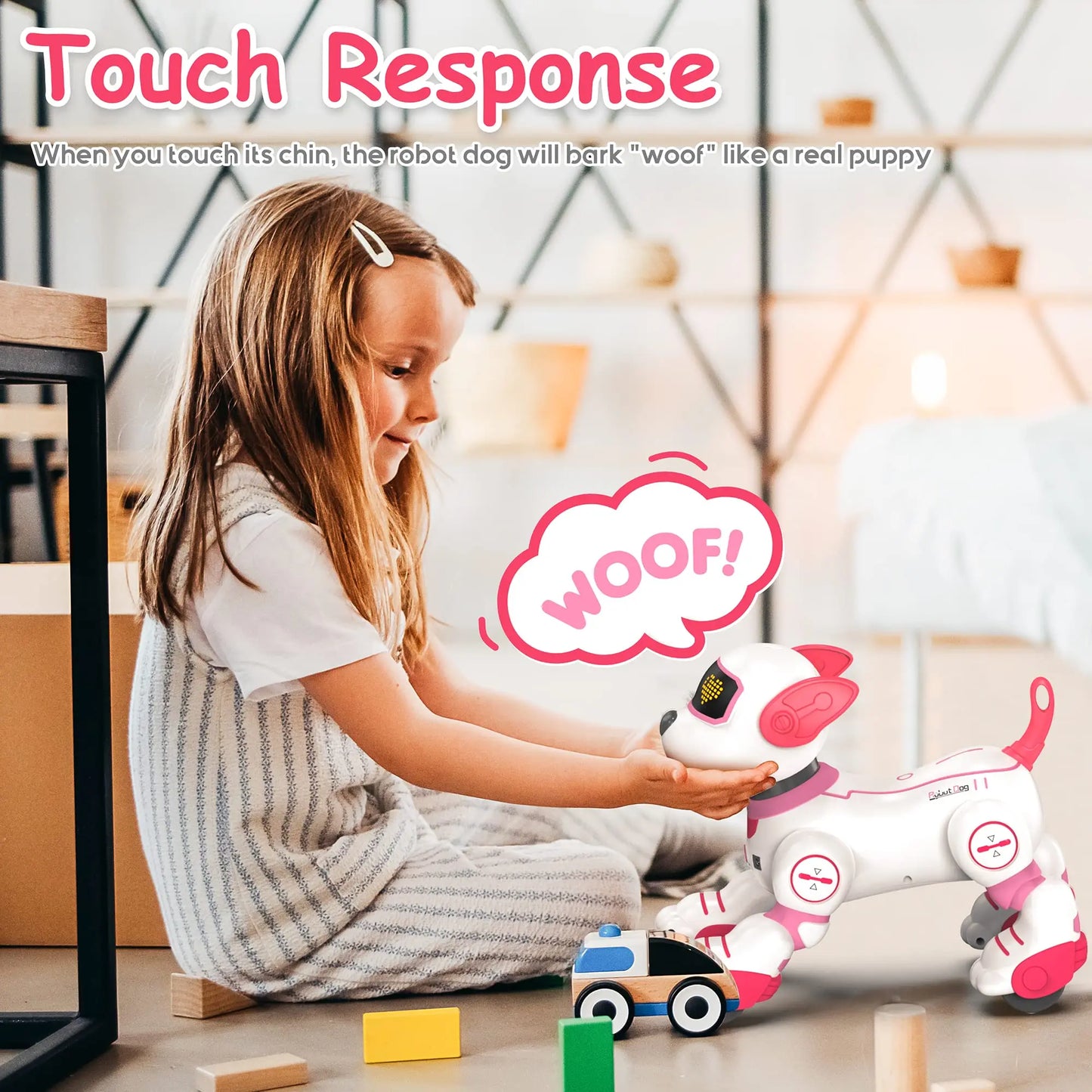 Interactive Robot Dog Toy with Remote Control, Music, Dance, Lights & Stunts