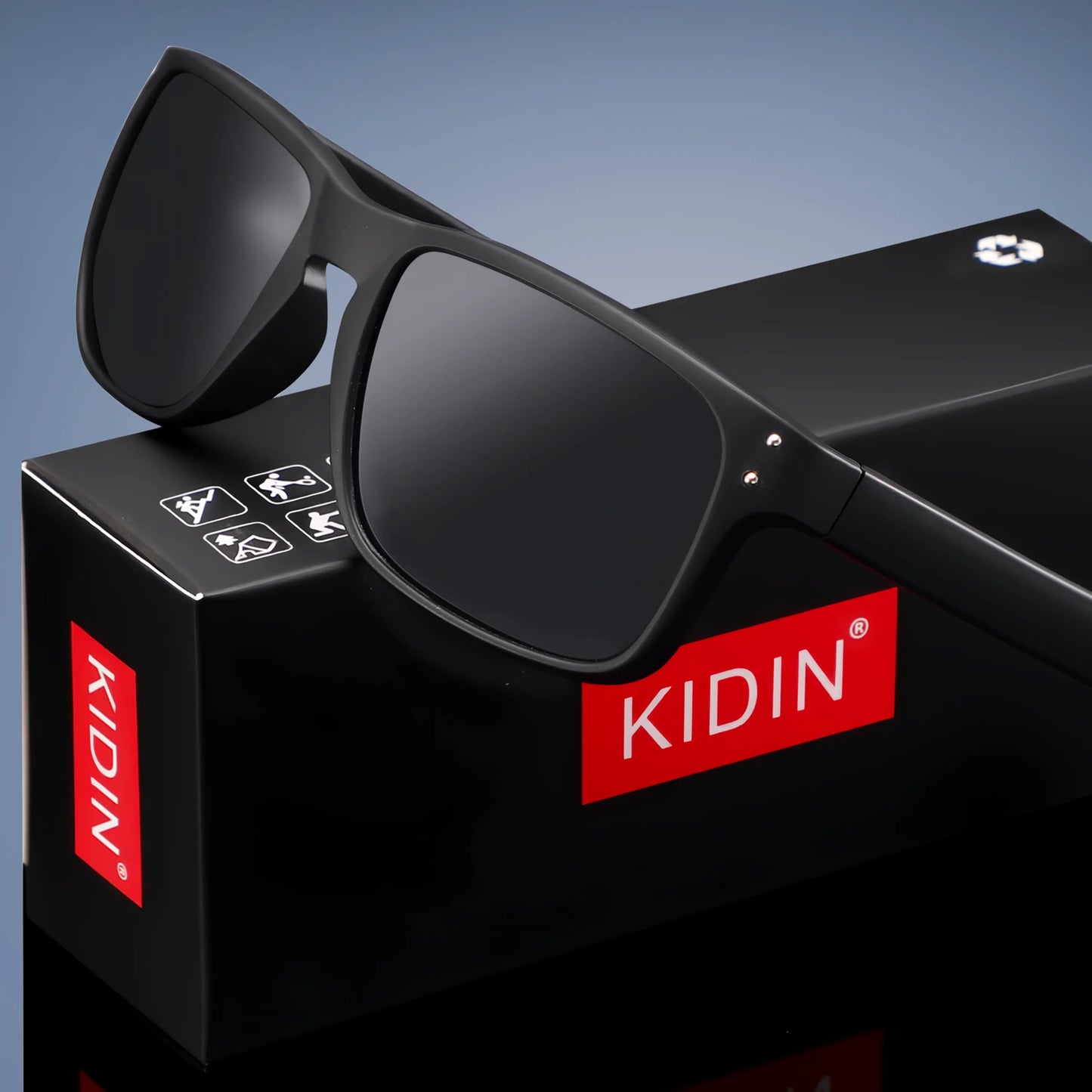 KIDIN Unisex Polarized UV400 Square Sunglasses for Driving & Outdoor Sports