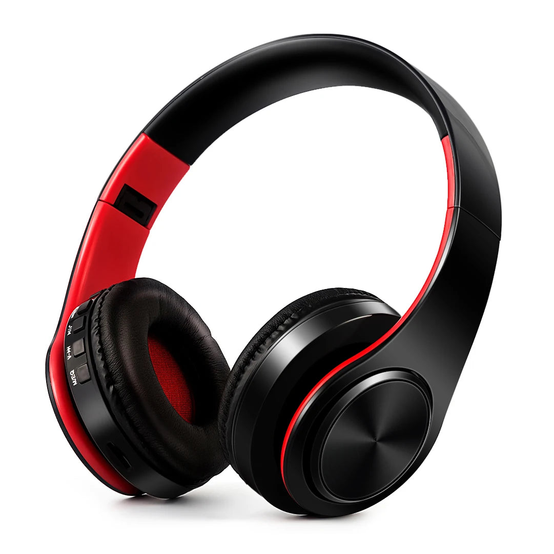 Wireless Bluetooth 5.3 Over-Ear Headphones with Mic & 20-Hour Playtime