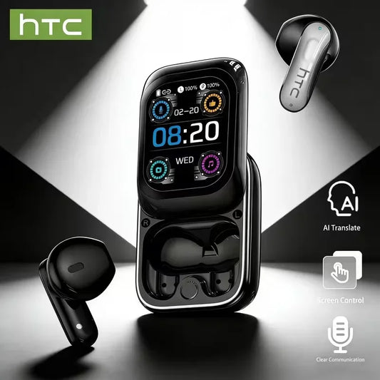 Audífonos inalámbricos con pantalla táctil inteligente y traducción con IA HTC NE48