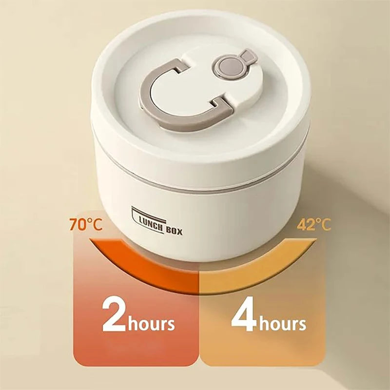 Fiambrera portátil de acero inoxidable con aislamiento de 3 capas para niños y adultos