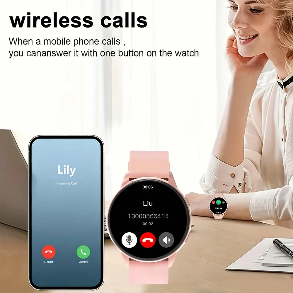 2026 Smartwatch with 1.5" Full-Touch HD Display, Bluetooth Calling, Sleep & Fitness Tracking, Heart Rate Monitor, Message Alerts, Multi-Sport Modes – Unisex