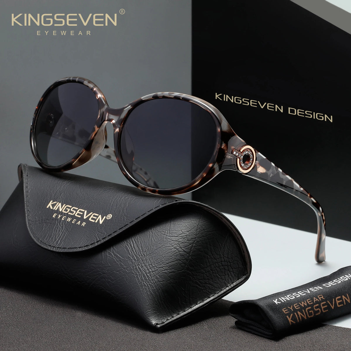KINGSEVEN Luxury Women's Oval Polarized Sunglasses – UV400 Outdoor Driving & Travel Eyewear