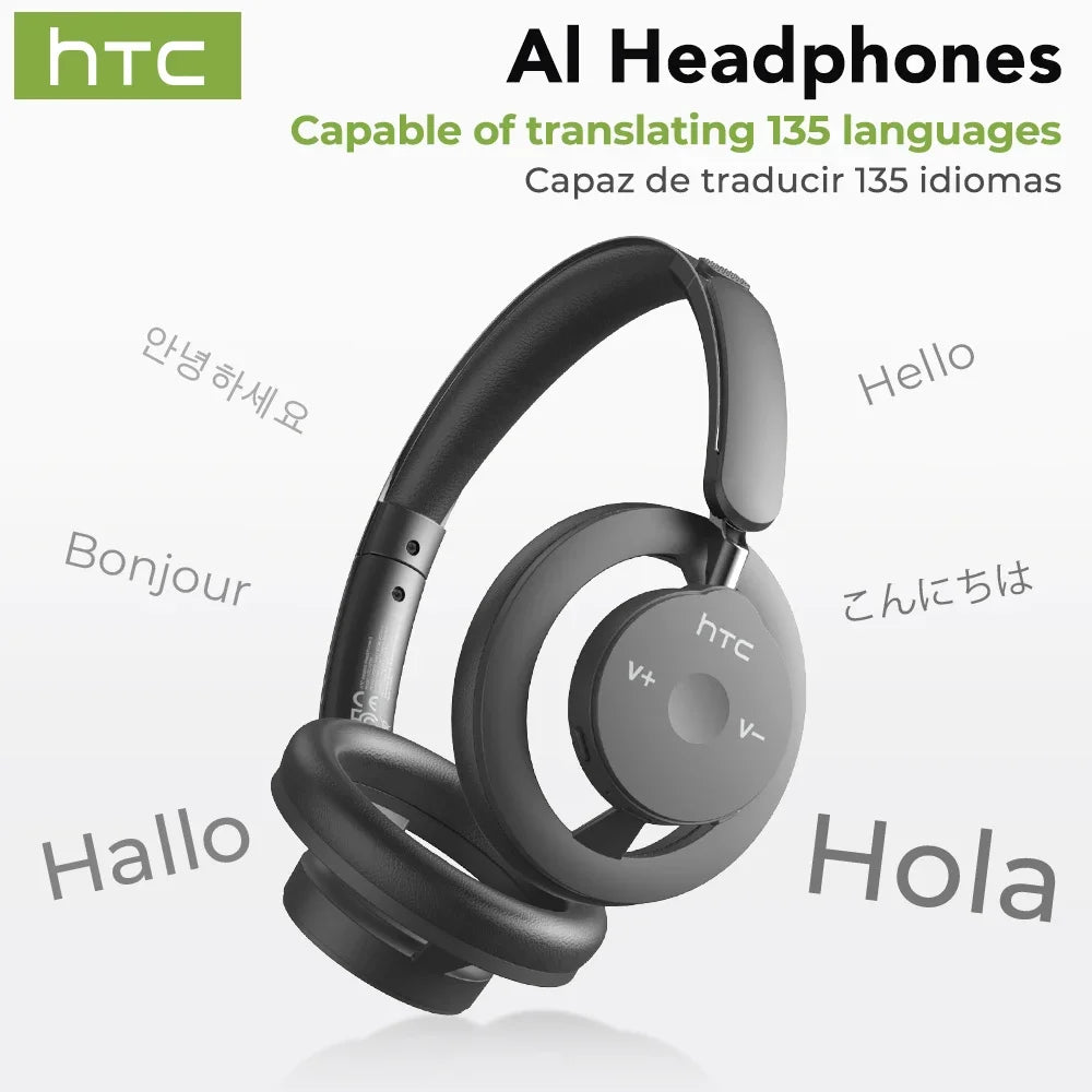 HTC HP06 Open-Ear Wireless Headphones – AI Real-Time Translation & Bluetooth 5.3