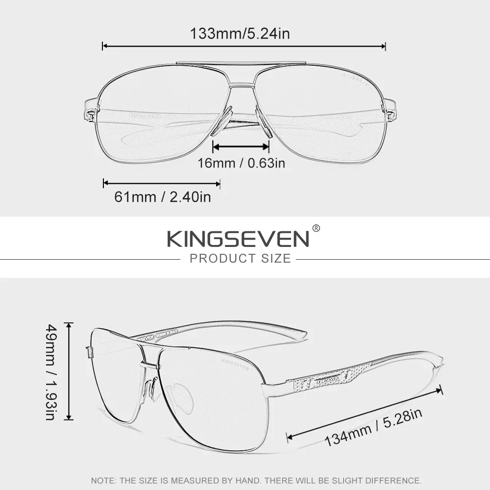 KINGSEVEN Retro Luxury Polarized UV400 Sunglasses Unisex Trendy Protective Eyewear For Ideal For Driving
