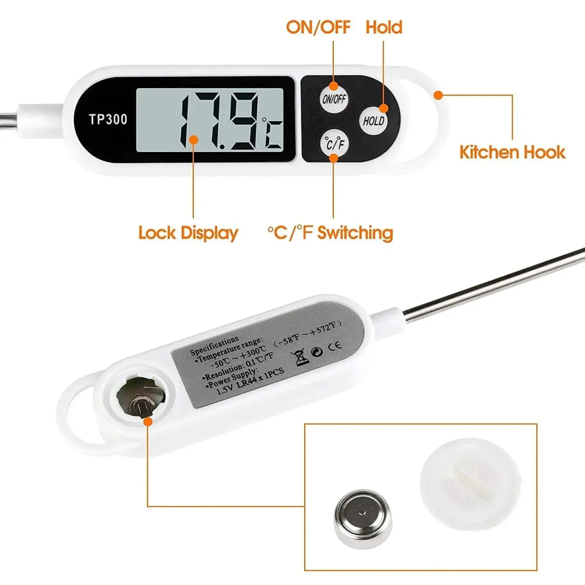 Digital Kitchen Food Thermometer TP300 Water Oil Thermometer for Meat Cooking Food Probe BBQ Electronic Oven Kitchen Tools – Buy Now at SmartSellHub.shop