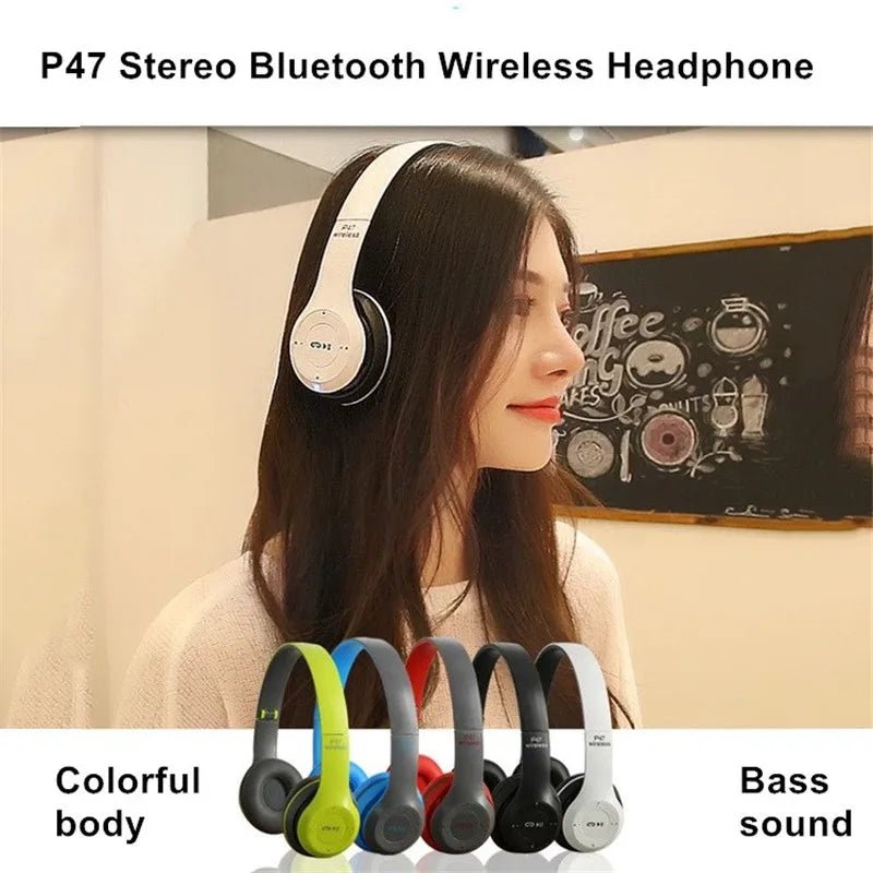 P47 Bluetooth 5.0 Wireless Headphones | Foldable HiFi Stereo Bass – Buy Now at SmartSellHub.shop